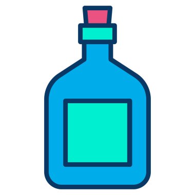 Likör Web simgesi basit vektör illüstrasyonu