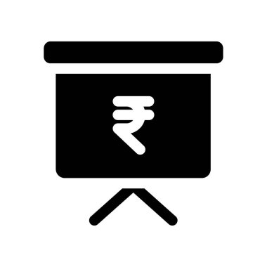 İş sunum simgesi vektör illüstrasyonu