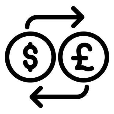 Para için. Web simgesi basit illüstrasyon