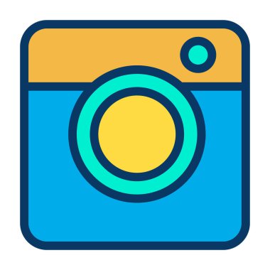 Kamera. Web simgesi basit illüstrasyon 