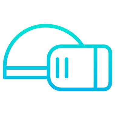 Miğfer. Web simgesi basit illüstrasyon