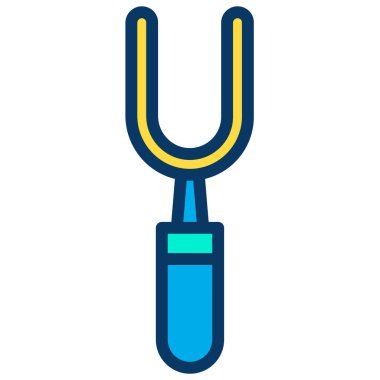 Basit çatal simgesi, vektör illüstrasyonu