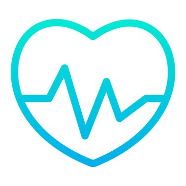 Basit kalp simgesi, vektör illüstrasyonu