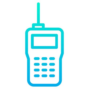 Telsiz ikonu. Beyaz arkaplanda izole edilmiş web tasarımı için radyo aygıtı vektör sembolü