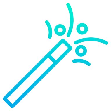 Sihirli web simgesi basit vektör illüstrasyonu