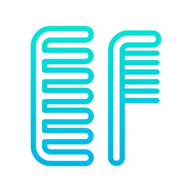 Beyaz arkaplan üzerindeki basit tarak vektör resimlemesi