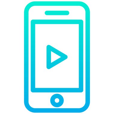 Beyazda izole edilmiş minimalist vektör simgesini çal 