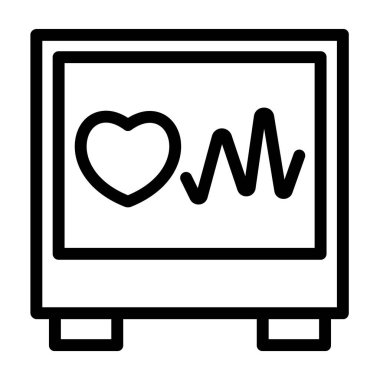 kalp atış hızı simgesi, vektör çizimi