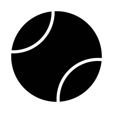 top, beyaz üzerinde izole edilmiş minimalist vektör simgesi