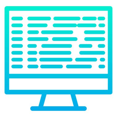 Kodlama. Web simgesi basit illüstrasyon