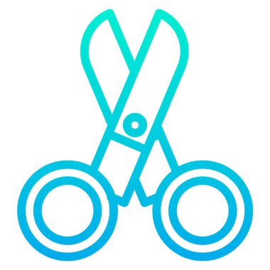 Makas. Web simgesi basit illüstrasyon