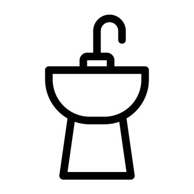 Beyaz arkaplanda basit vektör simgesini yıka