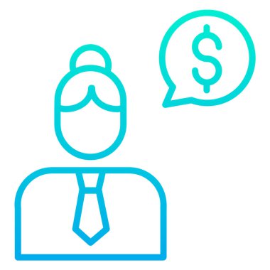 Dolar işareti simgesi olan iş adamı