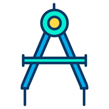 Pusula minimalist vektör simgesini beyaza izole et