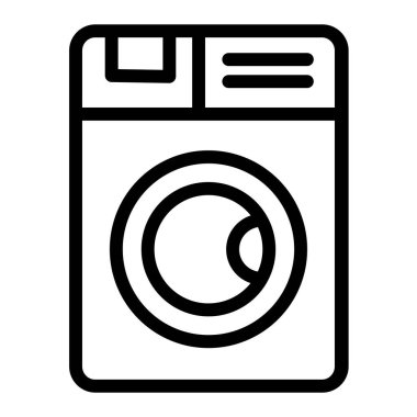 çamaşır makinesi ikon vektör çizimi