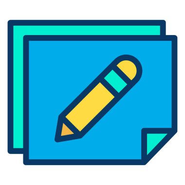 Notlar. Web simgesi basit illüstrasyon