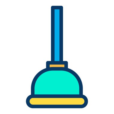 Tesisatçı minimalist vektör simgesi beyaz üzerine izole edildi 
