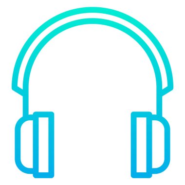 kulaklık simgesi, vektör illüstrasyonu