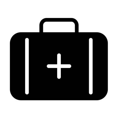 tıbbi çanta ikon vektör illüstrasyonu