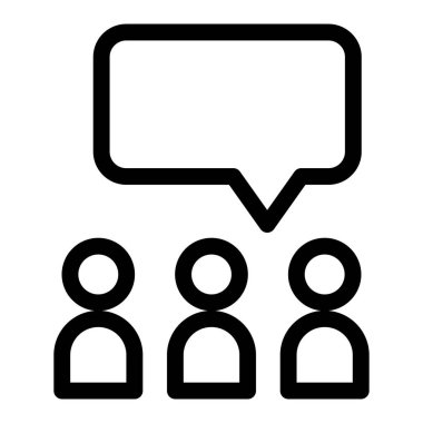 Tartışma. Web simgesi basit illüstrasyon