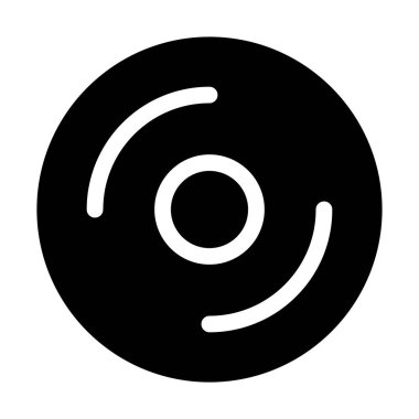 CD mi? Web simgesi basit illüstrasyon