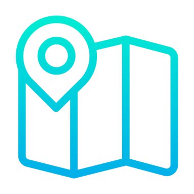 Harita. Web simgesi basit illüstrasyon  