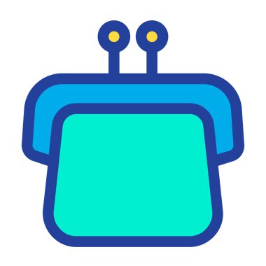 Basit cüzdan simgesi, vektör çizimi