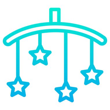 bebek hareketli yıldızlar düz vektör simgesi