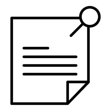 Belge. Web simgesi basit illüstrasyon