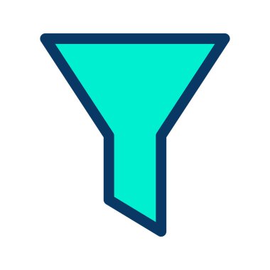 Basit filtre simgesi, vektör illüstrasyonu