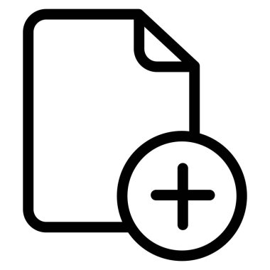 Beyaz arkaplanda basit belge vektör resimleme