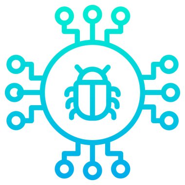 Virüs. Web simgesi basit illüstrasyon