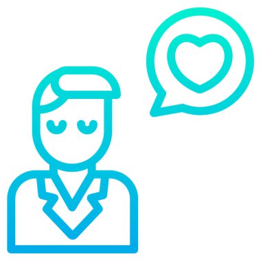 Aşk web simgesi basit vektör illüstrasyonuName