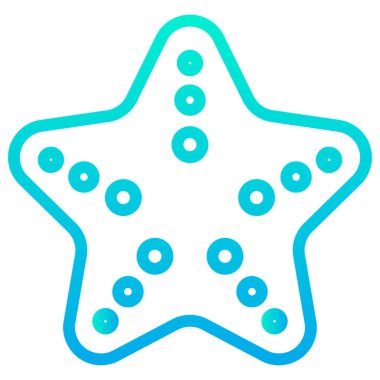 denizyıldızı. Web simgesi basit illüstrasyon