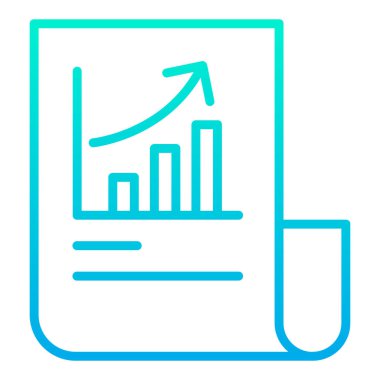 Beyaz arkaplan üzerindeki basit finans raporu vektör resimlemesi