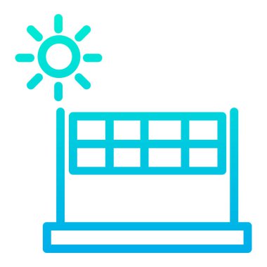 Beyaz arkaplanda basit plaj vektör resimleme