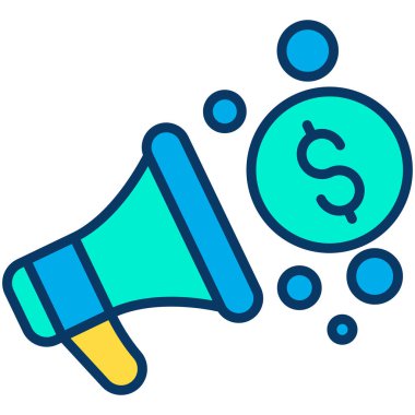 megafon simgesi, vektör illüstrasyonu