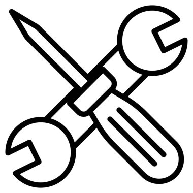 Beyaz arkaplanda basit vektör simgesi araçları