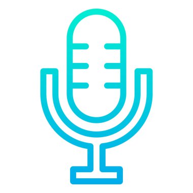 mikrofon simgesi, vektör illüstrasyonu