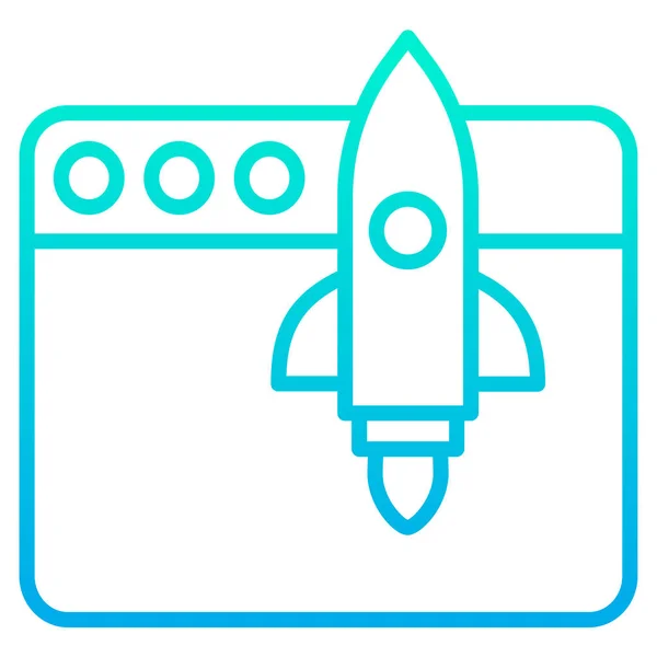 Rocket Web Icon Simple Illustration — Stock Vector