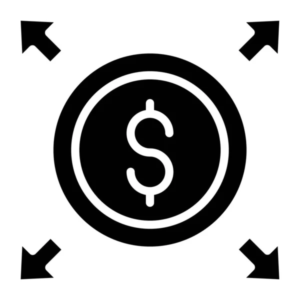 Dólar Icono Web Diseño Simple — Archivo Imágenes Vectoriales