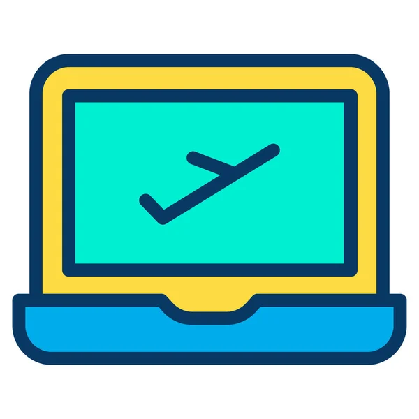 Laptop Computer Symbol Vektorillustration — Stockvektor