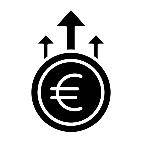 ユーロ通貨の概念シンプルなアートベクトルイラスト — ストックベクタ