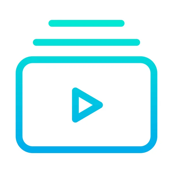 Einfaches Video Symbol Vektorillustration — Stockvektor