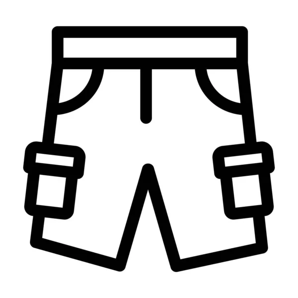 Shorts Ícone Vetor Minimalista Isolado Branco — Vetor de Stock