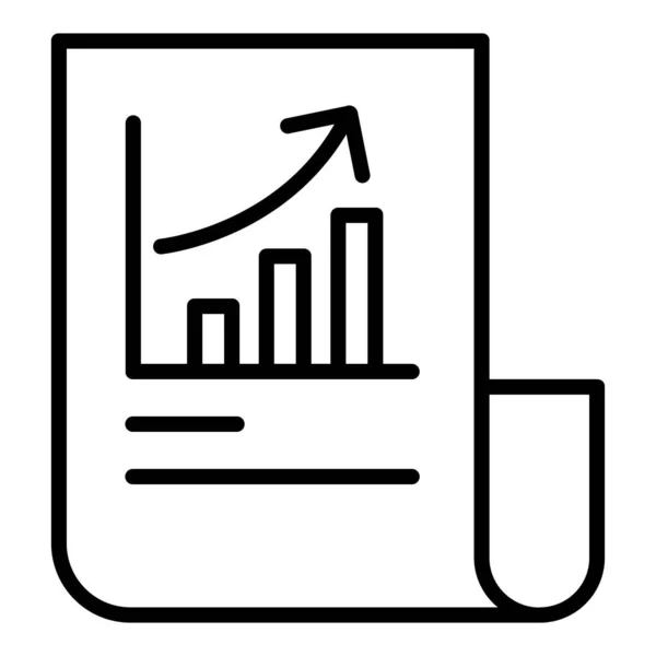 Eenvoudige Financiële Rapport Vector Pictogram Illustratie Witte Achtergrond — Stockvector