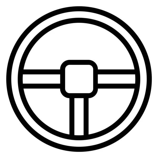 Steering Wheel Web Icon Simple Design — Stock Vector