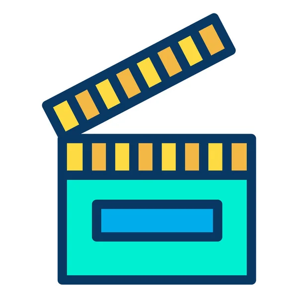 Film Web Symbol Einfache Illustration — Stockvektor