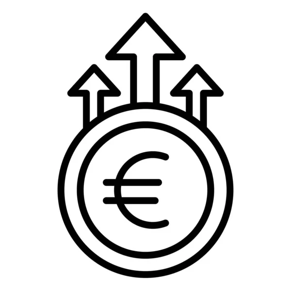 Euro Valuta Begrepp Enkel Konst Vektor Illustration — Stock vektor