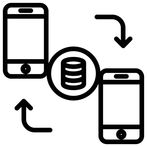 Teléfono Móvil Ilustración Simple — Archivo Imágenes Vectoriales